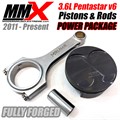 Challenger Charger 300c 3.6L V6 Pentastar Forged Piston and Rod Kit by MMX