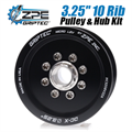 3.25-inch 10 Rib ZPE GripTec 2pc HellCat L2V Black Pulley & Hub Kit by ZPE GripTec