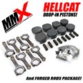 Hellcat 6.2L HEMI Forged Drop-In Pistons and Rods Package by MMX