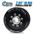 2.95-inch 10 Rib ZPE GripTec 2pc HellCat L2V Black Pulley & Hub Kit by ZPE GripTec