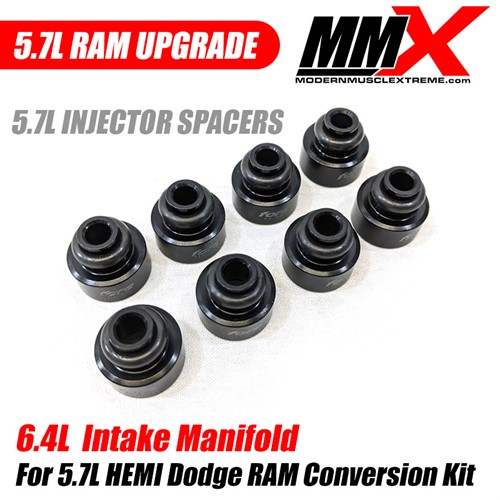5.7L HEMI Injector Spacers for 6.4L HEMI Intake Manifold Conversion Kit by MMX