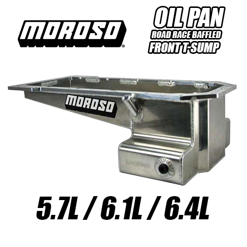 6.4L, 6.1L, 5.7L Gen 3 HEMI Performance Front T-Sump Oil Pan Road Race Baffled by Moroso