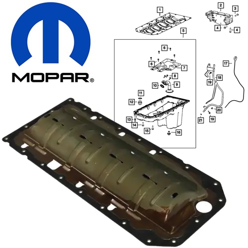 OIL PAN GASKET / WIND TRAY - JEEP by MOPAR 53011380AD